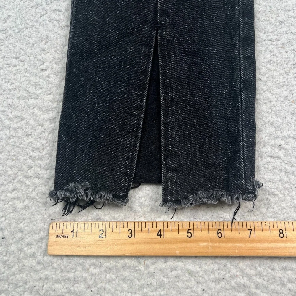 Abercrombie & Fitch Jeans Womens 27 Curve‎ Love Skinny High Rise Split Hem Black